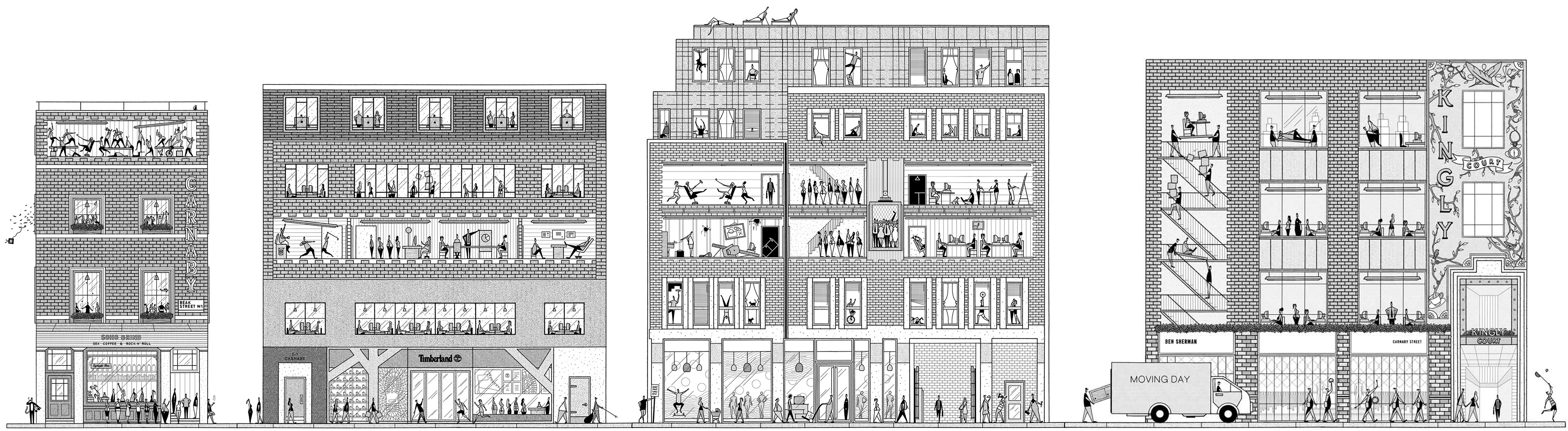 Carnaby - Building Illustrations